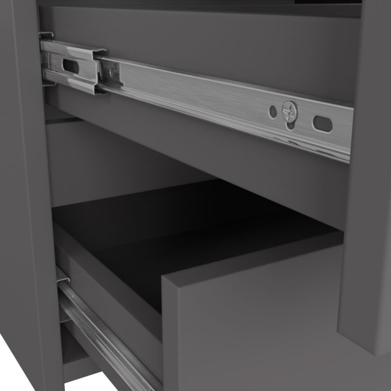 Kommode Akord CL100 Grafitgrå 100 cm med 6 skuffer, mat grafitgrå, 100x35x57 cm, 1 stk.