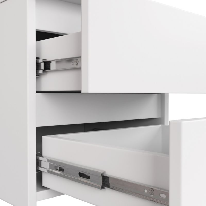 Akord CL5 kommode hvid 40 cm med 5 skuffer, front i mat hvid, 40x35x92 cm, 1 stk.