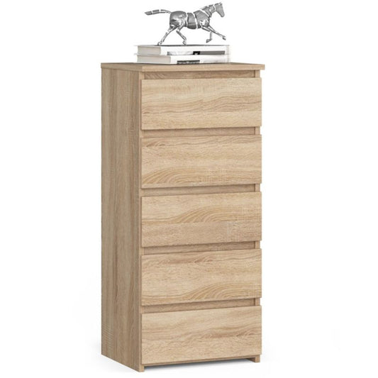 Kommode Akord CL5 Eg Sonoma 40 cm 5 skuffer farve Eg Sonoma mat 40x35x92 cm 1 stk.