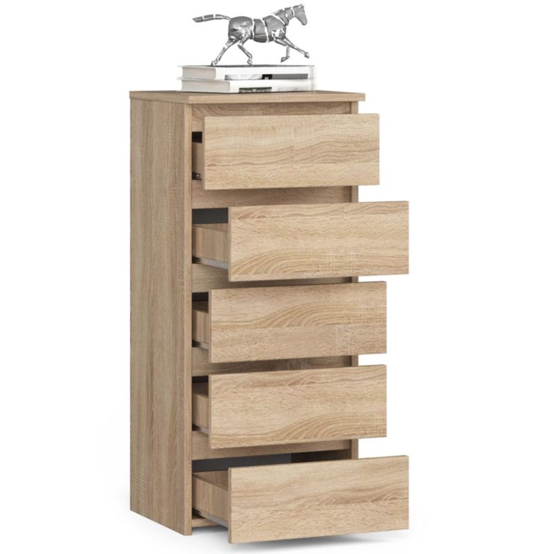 Kommode Akord CL5 Eg Sonoma 40 cm 5 skuffer farve Eg Sonoma mat 40x35x92 cm 1 stk.