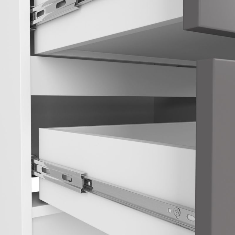 Kommode Akord K120 hvid 120 cm 4 skuffer grafitgrå mat 120x40x55 cm 1 stk.