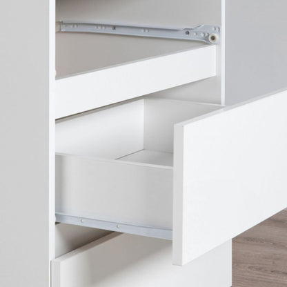 Kommode K120 120 cm Hvid Mat 6 Skuffer