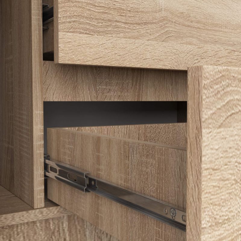 Komoda Akord K140 Eg Sonoma 138 cm 2 Låger 4 Skuffer Mat 4 Hylder 138x40x99 cm