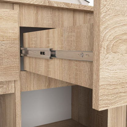 Kommode Akord K140 Eg Sonoma 138 cm 3 døre 3 skuffer farve Eg Sonoma mat 6 hylder 138x40x99 cm 1 stk.