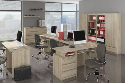 Kommode Akord K160 Eg Sonoma 160 cm 6 skuffer i mat eg Sonoma finish 160x40x77 cm 1 stk.