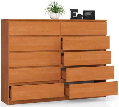 Kommode Akord K160 Olier 160 cm 10 skuffer mat olieret 160x40x121 cm 1 stk.