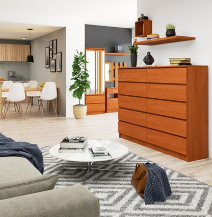 Kommode Akord K160 Olier 160 cm 10 skuffer mat olieret 160x40x121 cm 1 stk.