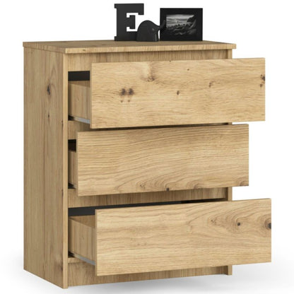Kommode Akord K60 Eg Artisan 60 cm 3 skuffer farve Eg Artisan mat 60x40x77 cm 1 stk.