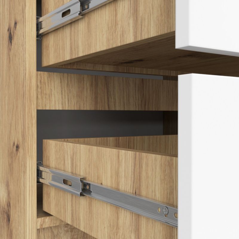 Kommode Akord K60 Artisan Eg 60 cm 4 skuffer mat hvid 60x40x99 cm 1 stk.