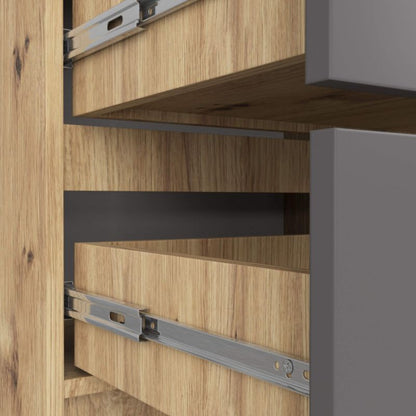 Kommode Akord K60 Artisan Eg 60 cm 4 skuffer grafitgrå mat 60x40x99 cm 1 stk.