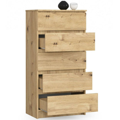 Kommode Akord K60 Eg Artisan 60 cm 5 skuffer farve Eg Artisan mat 60x40x121 cm 1 stk.