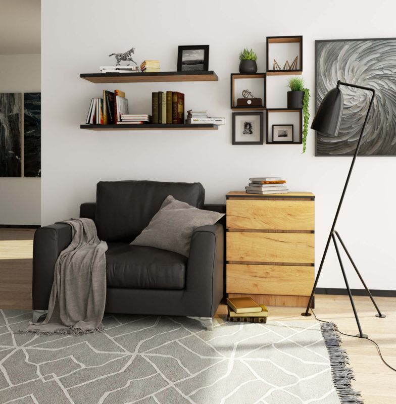 Akord K60 kommode 60 cm i mat craft-eg farve med 3 skuffer, 60x40x77 cm, 1 stk.