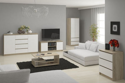 Komoda K60 60 cm 3 Skuffer Hvid Mat 60x40x77 cm