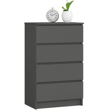 Komoda K60 60 cm Grafit Mat 4 Skuffer