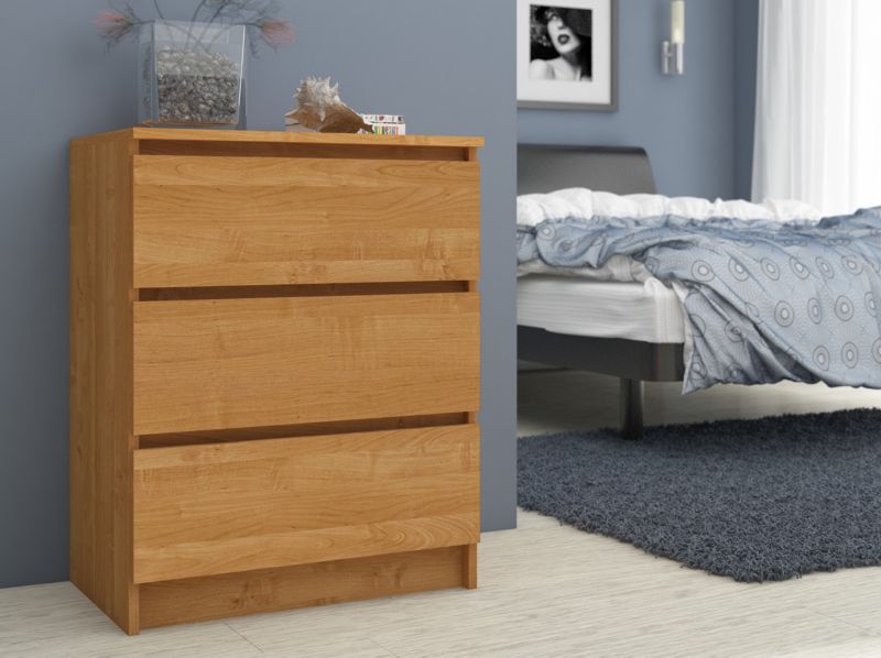 Kommode Akord K60 Olier 60 cm 3 skuffer mat olieret 60x40x77 cm 1 stk.