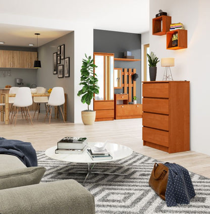 Kommode Akord K60 Olier 60 cm 4 skuffer i mat olieret finish 60x40x99 cm 1 stk.