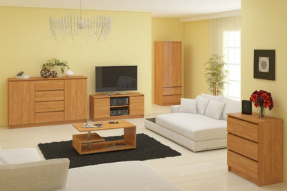 Kommode Akord K60 Olier 60 cm med 6 skuffer i mat olieret finish 60x40x130 cm 1 stk.