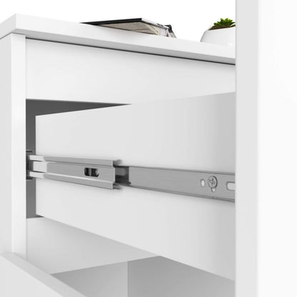 Komoda Akord K80 Hvid 80 cm 2 Låger 1 Skuffe Mat 4 Hylder 80x40x99 cm