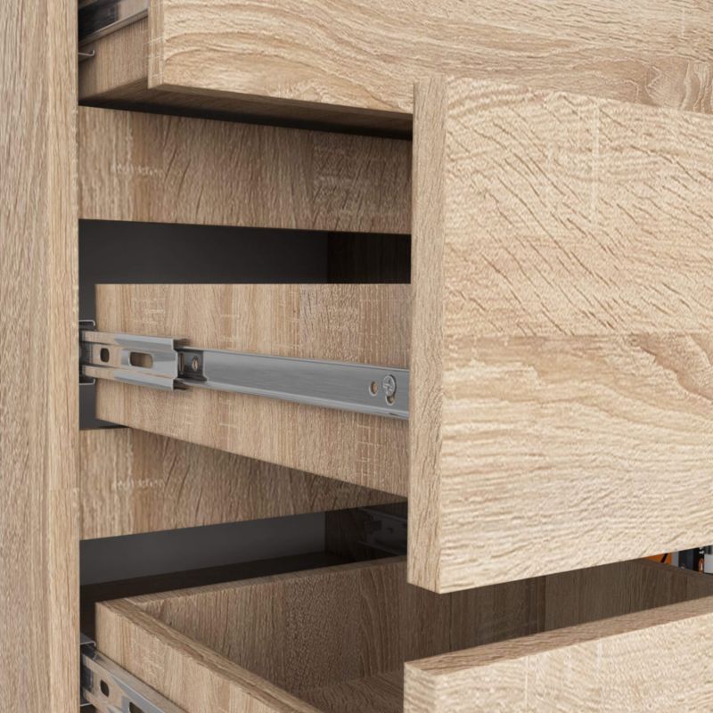 Komoda Akord K80 80 cm Eg Sonoma Mat 1 Låge 5 Skuffer 3 Hylder