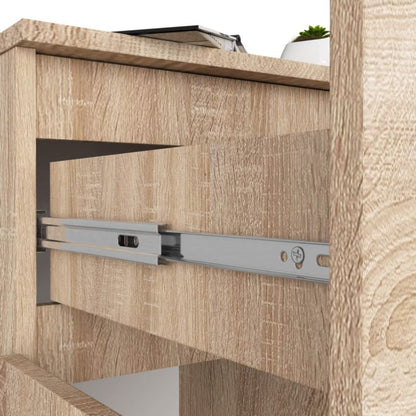 Komoda K80 80 cm Eg Sonoma Mat 2 Låger 1 Skuffe 4 Hylder