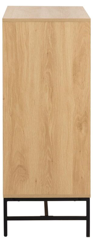 Komoda Albany 80 cm Eg Natur Rillet 4 Skuffer