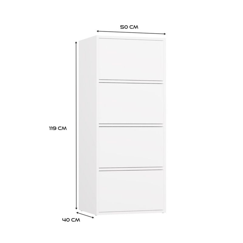 Komoda ALMA Hvid 50x119x40 cm