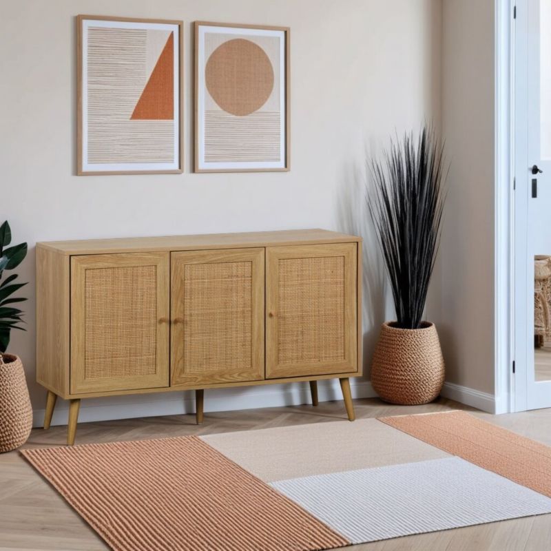 Komoda Ballo 115 cm Naturlig Brun Rattan