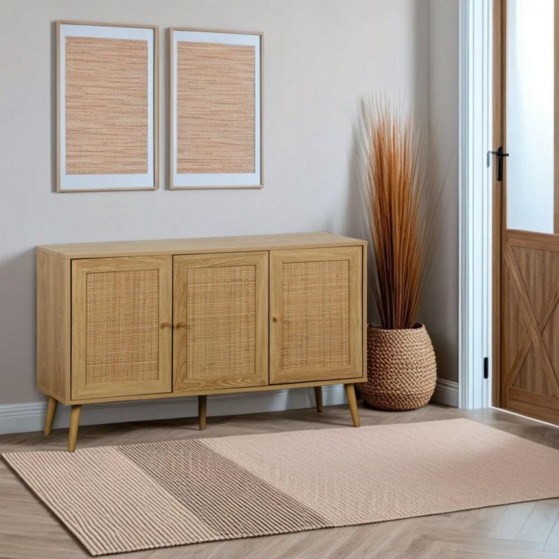 Komoda Ballo 115 cm Naturlig Brun Rattan