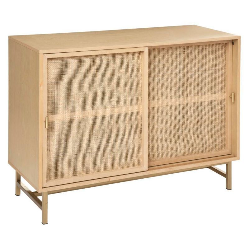 Komoda Rayo 100 cm Rattanfront Guldben Boho
