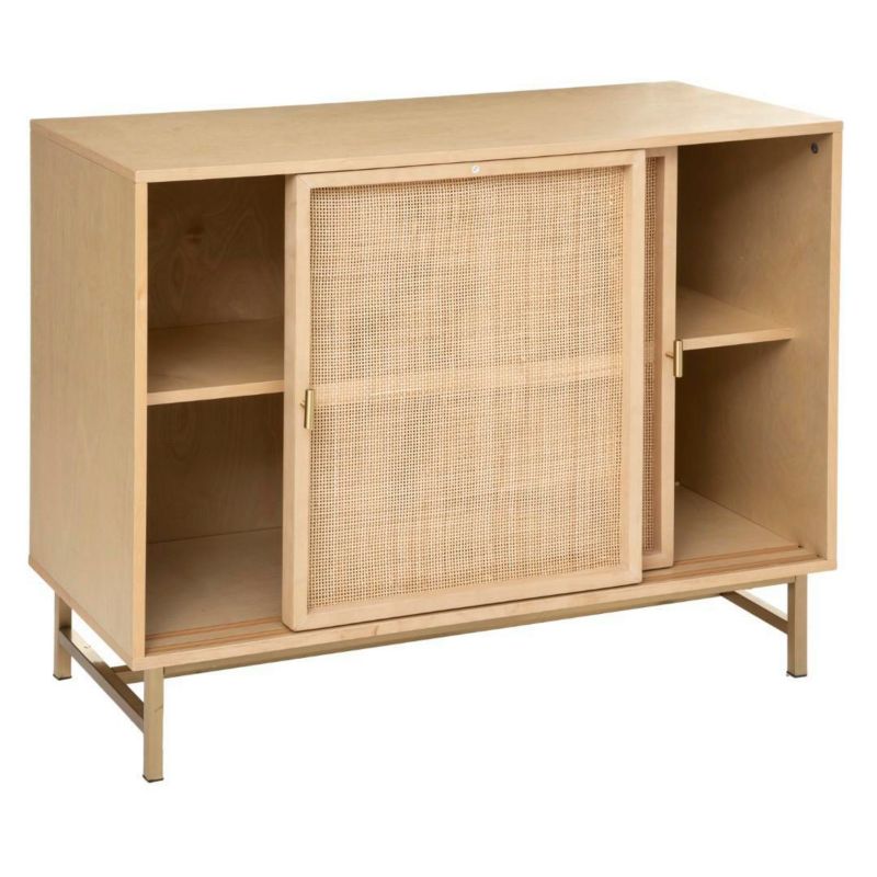Komoda Rayo 100 cm Rattanfront Guldben Boho