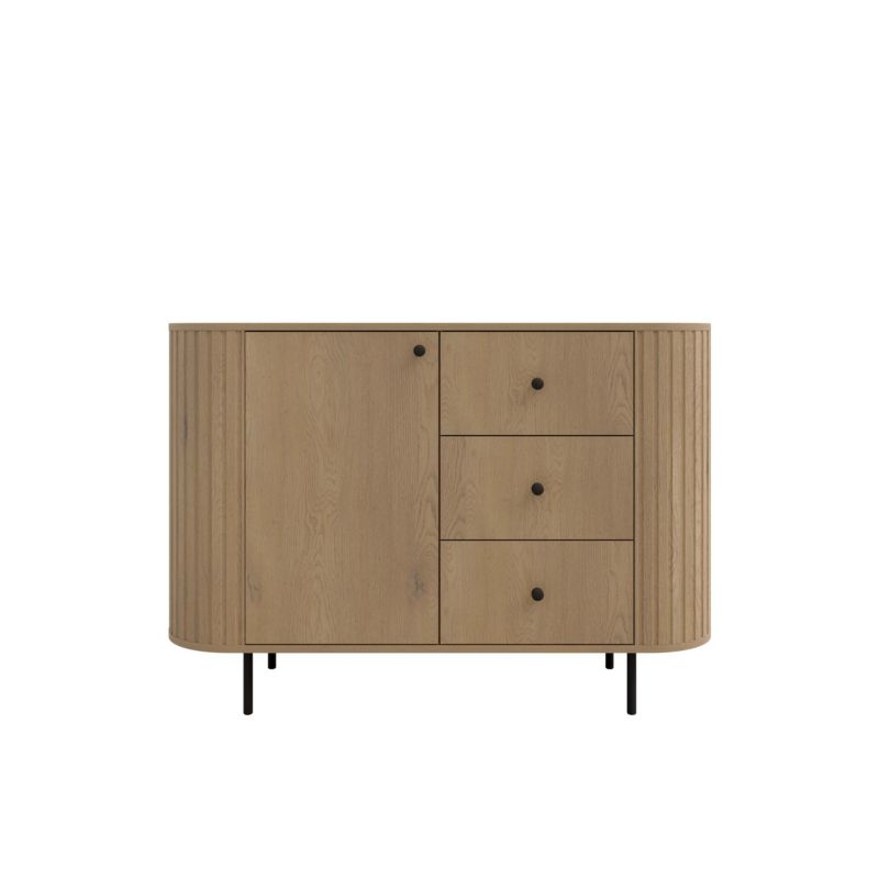 Komoda Flana 813 1F3S 123x42x85 cm Dąb Cremona