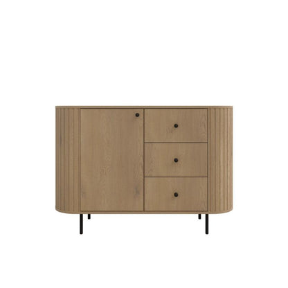 Komoda Flana 813 1F3S 123x42x85 cm Dąb Cremona