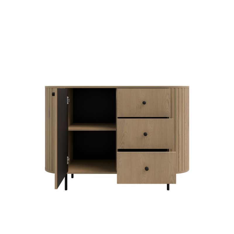 Komoda Flana 813 1F3S 123x42x85 cm Dąb Cremona