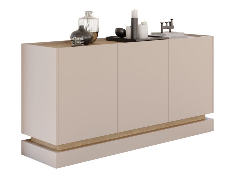 Kommode Zarpant K160 3D 160 cm Ørkensand / Eg Cremona