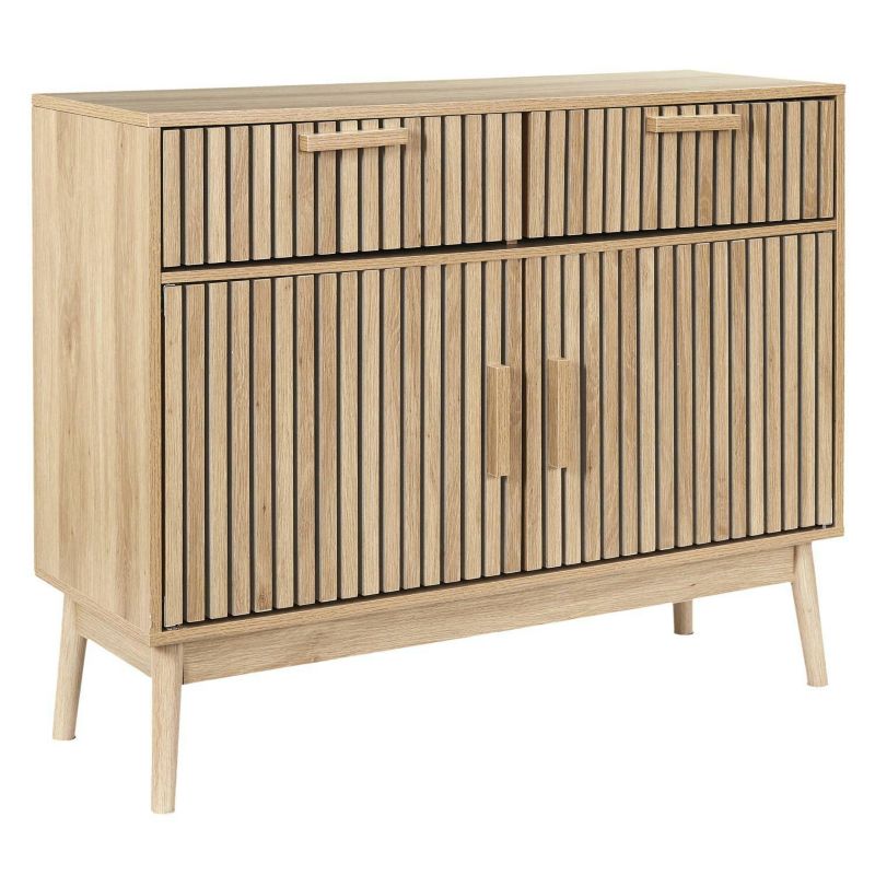 Komode Klaus 100 cm med Skuffer og Skabe Natur