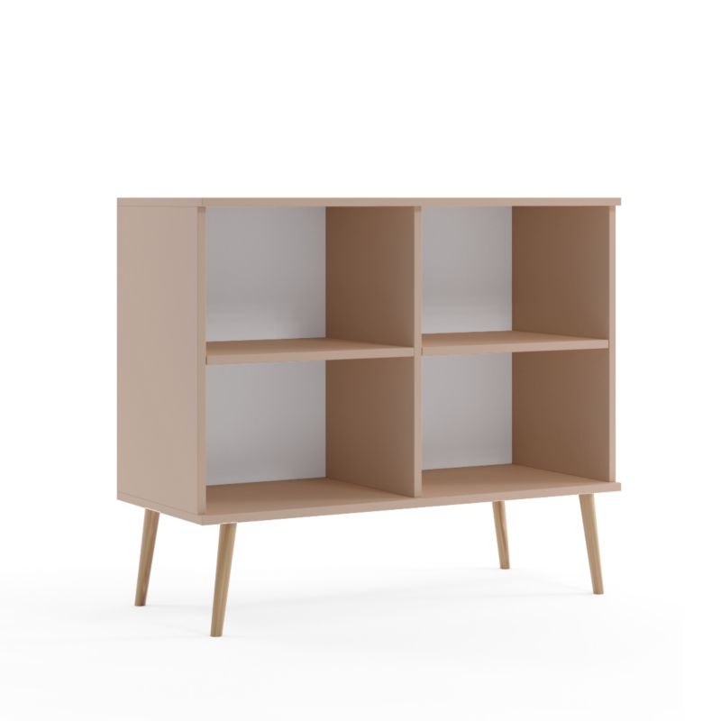 Bettso Ikon 2-dørs kommode 100 cm med snorhåndtag på høje ben i craft eg, 1 stk.