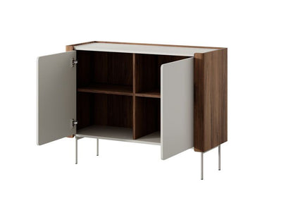 To-dørs kommode Bettso Paris 105 cm til moderne stue i kashmir valnød, 1 stk.