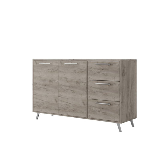 To-dørs kommode med skuffer Bettso Ball med sølvfarvede greb Wellington 1 stk.