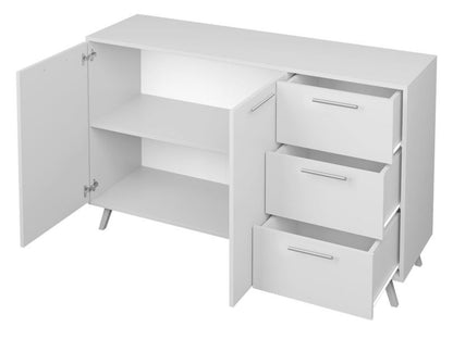 To-dørs kommode med skuffer Bettso Ball med sølvfarvede greb Wellington 1 stk.