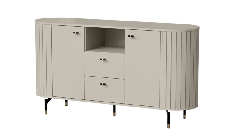 To-dørs kommode med skuffer Bettso Zante rundet cashmere 1 stk.