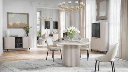 To-dørs kommode med skuffer Bettso Zante rundet cashmere 1 stk.