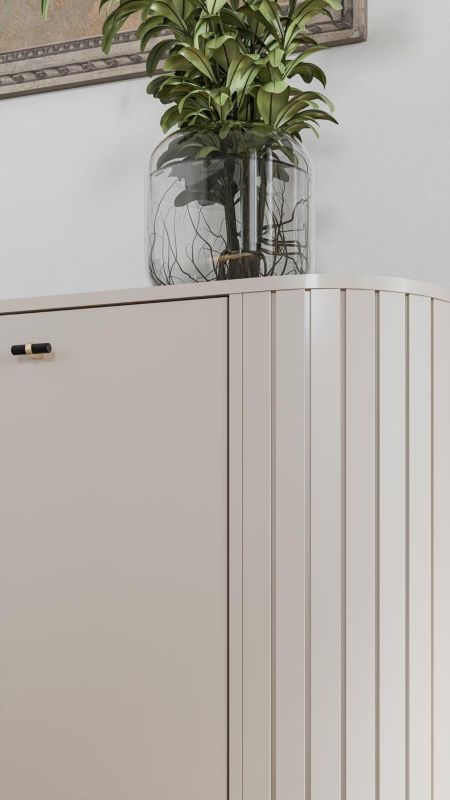 To-dørs kommode med skuffer Bettso Zante rundet cashmere 1 stk.