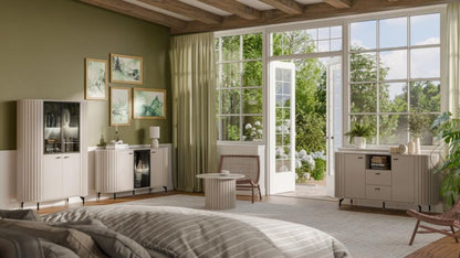 To-dørs kommode med skuffer Bettso Zante rundet cashmere 1 stk.