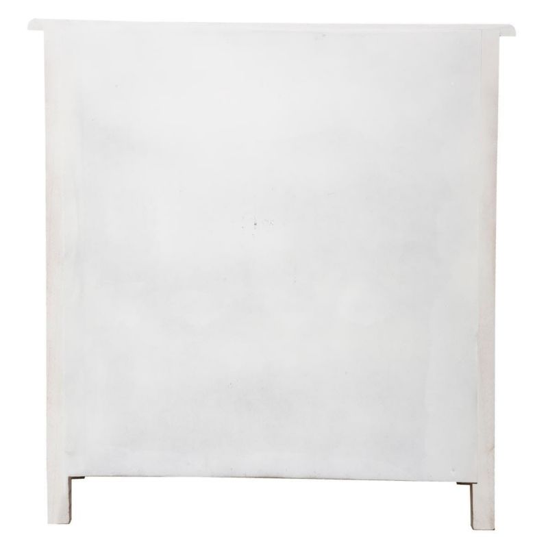 Komoda Hina 80 cm Bælget Front Hvid