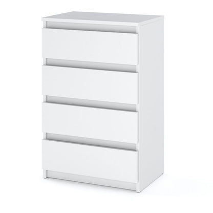 Kommode Hugo 4 Skuffer 60 cm Hvid Mat