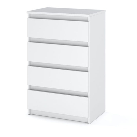 Kommode Hugo 4 Skuffer 60 cm Hvid Mat