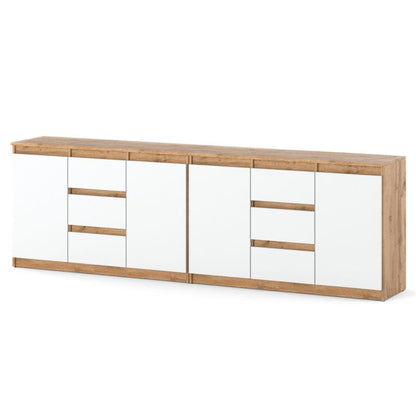 Kommode Agna Best 240 cm Eg Wotan Hvid Mat