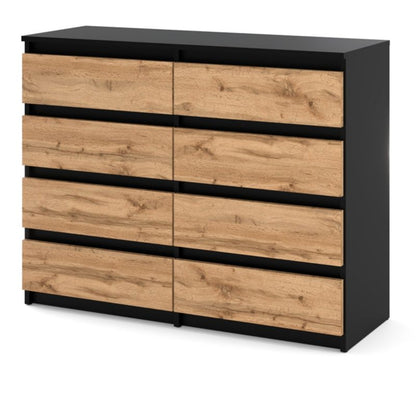 Kommode Hugo 8 Skuffer 120 cm Sort Mat Eg Wotan