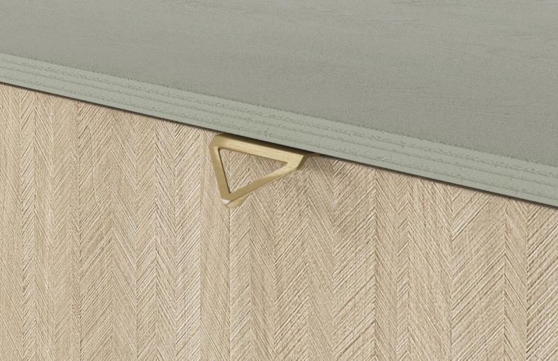 Enkeldørs kommode med skuffer Bettso Firr 106 cm eukalyptus fiskeben skandi 1 stk.