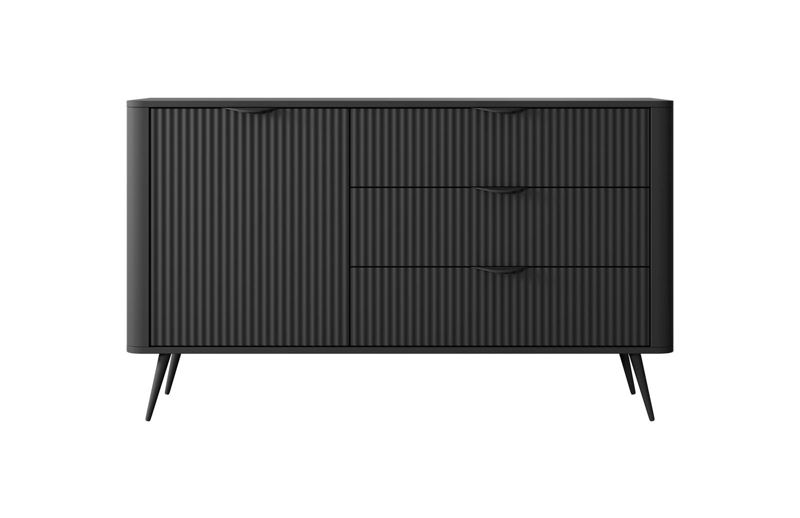 Komoda Lante 1-Dør 3 Skuffer 138 cm Sort